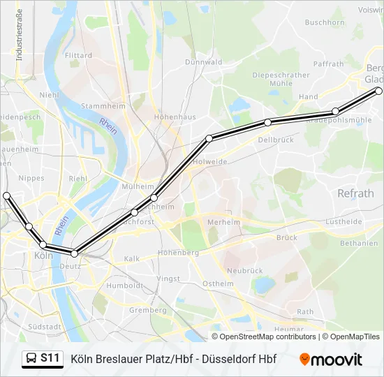 S11 Bus Line Map