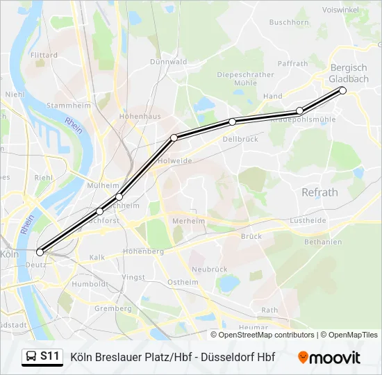 S11 Bus Line Map