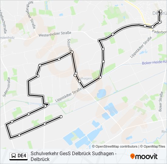 DE4 bus Line Map