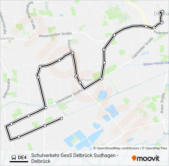 DE4 Bus Line Map