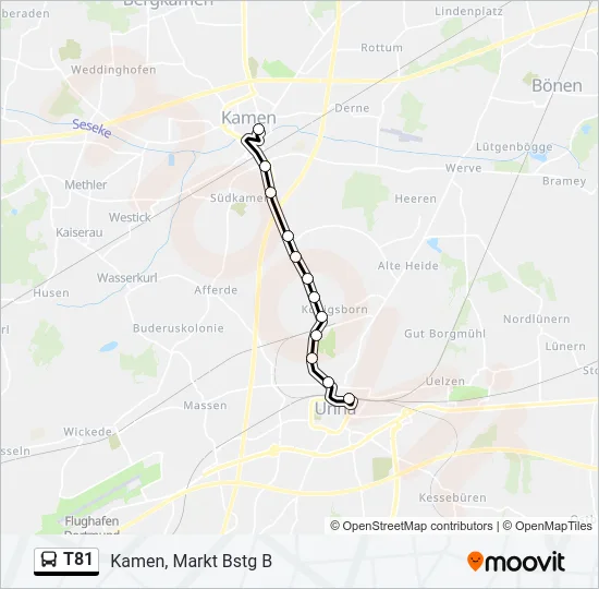 T81 Bus Line Map
