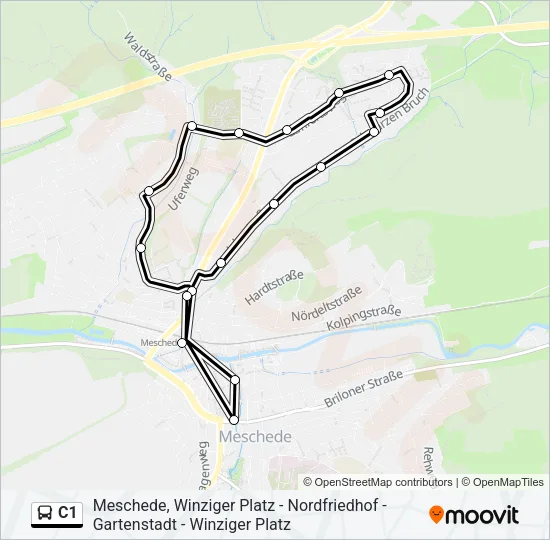 C1 Bus Line Map