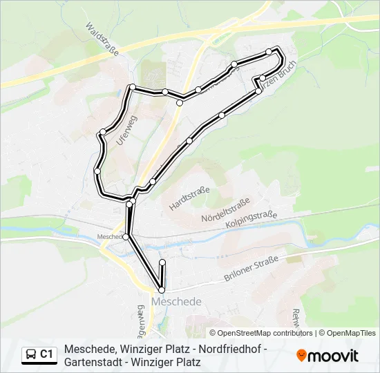 C1 Bus Line Map