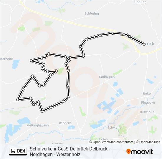 DE4 bus Line Map