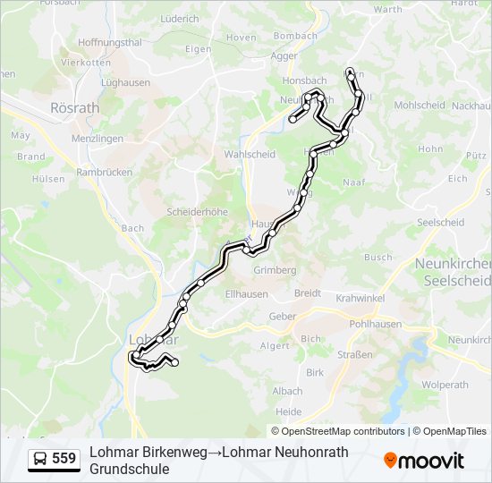 559 bus Line Map