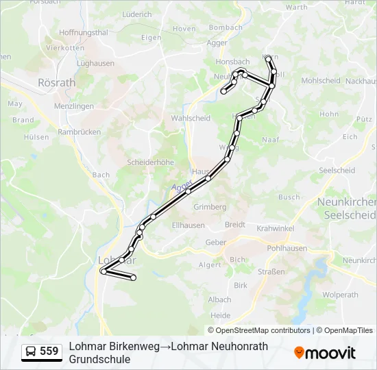 559 Bus Line Map