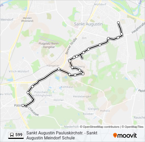 599 bus Line Map