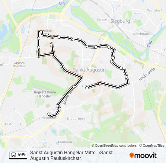 599 bus Line Map