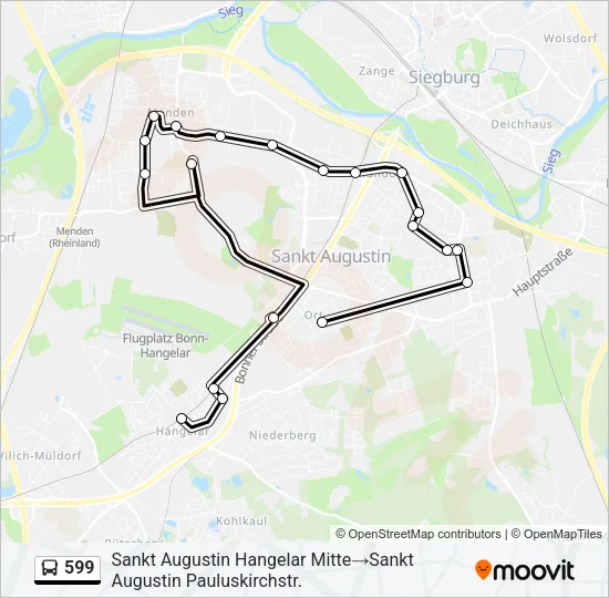 599 Bus Line Map