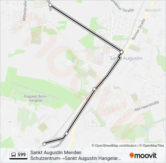 599 Bus Line Map
