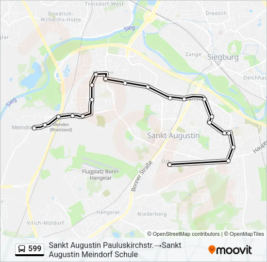 599 Bus Line Map