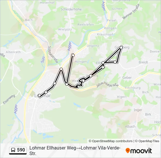590 Bus Line Map
