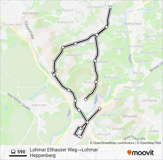 590 Bus Line Map