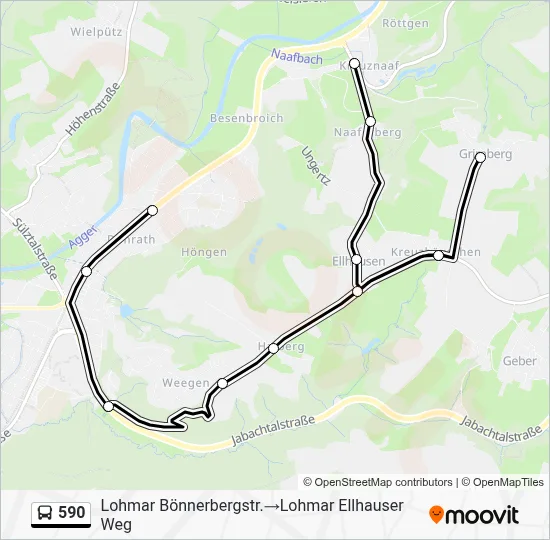 590 Bus Line Map