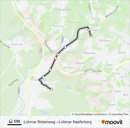 590 Bus Line Map