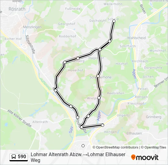 590 Bus Line Map
