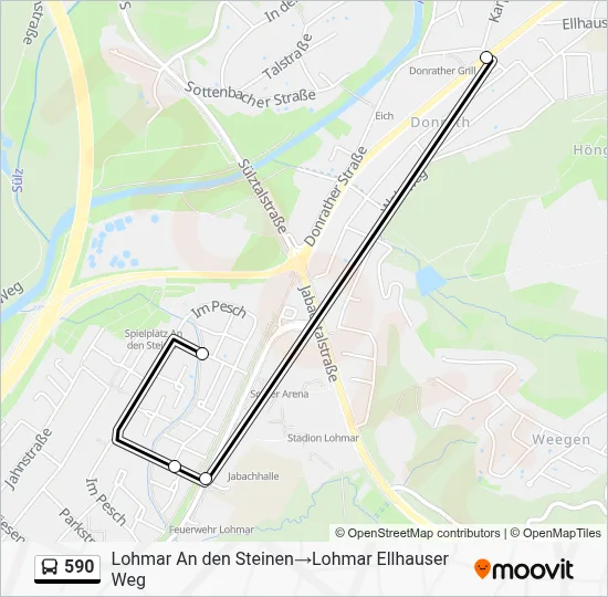 590 Bus Line Map
