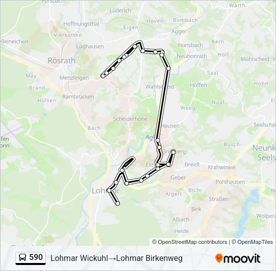590 Bus Line Map