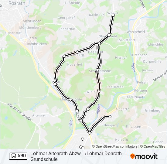 590 bus Line Map