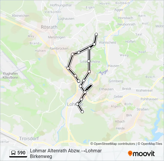 590 Bus Line Map