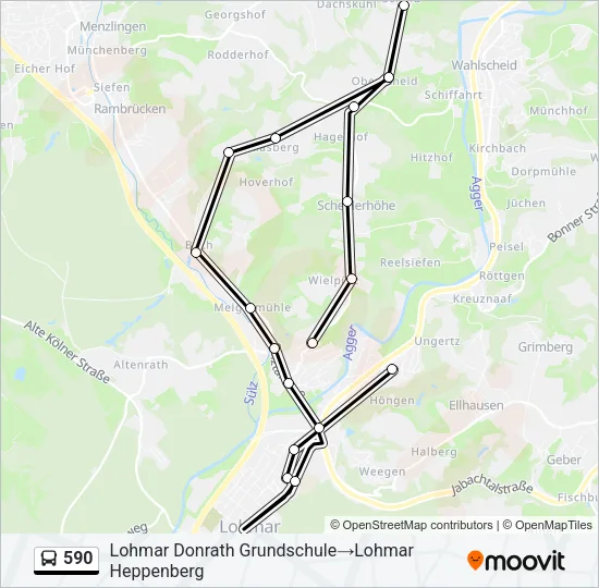 590 Bus Line Map
