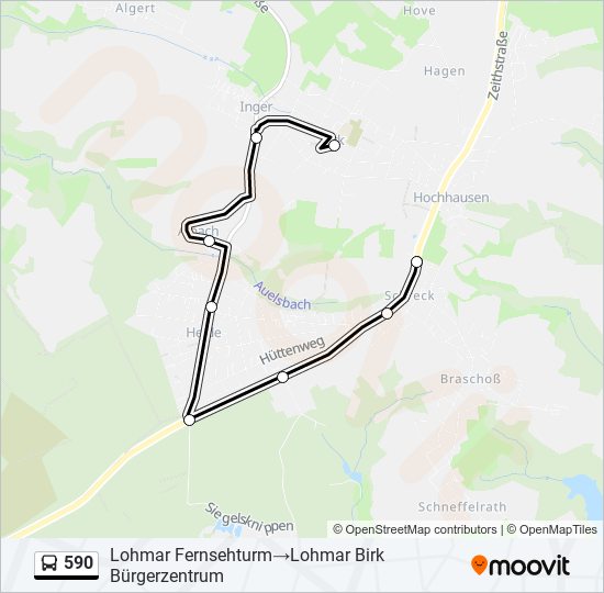 590 bus Line Map