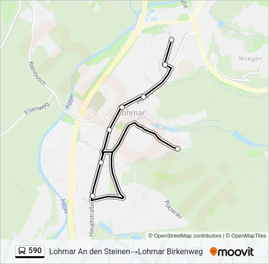 590 Bus Line Map