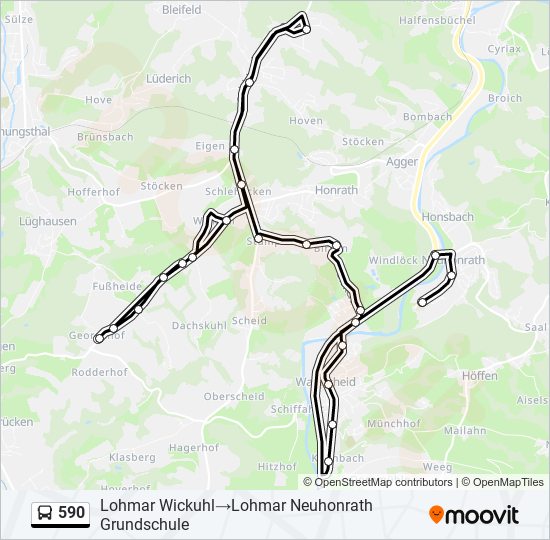 590 bus Line Map