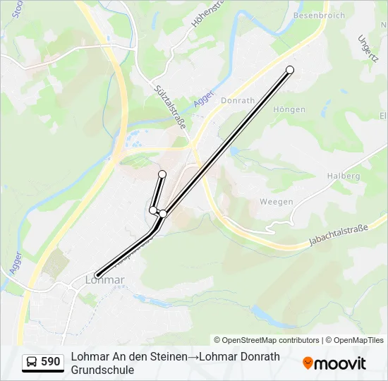 590 Bus Line Map