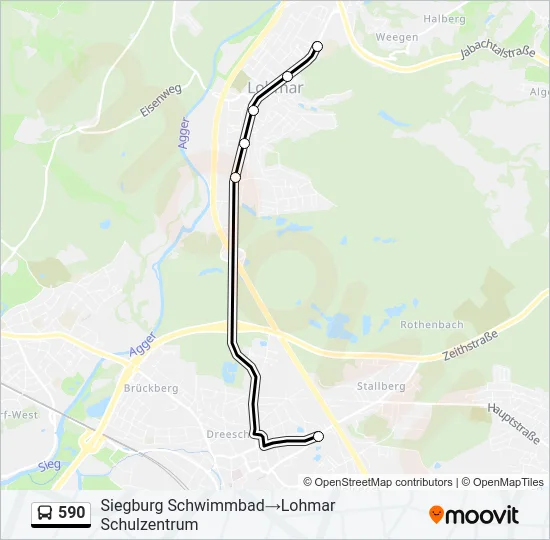 590 Bus Line Map