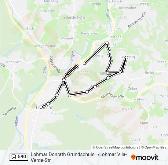 590 Bus Line Map