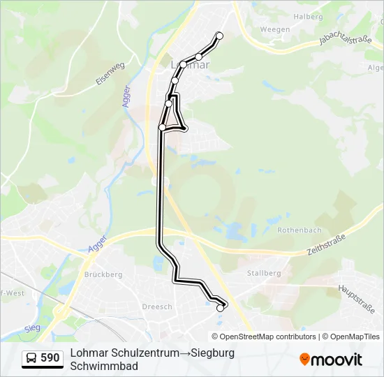 590 Bus Line Map