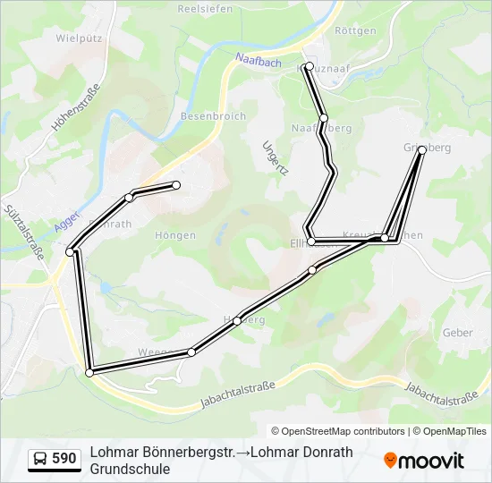 590 Bus Line Map