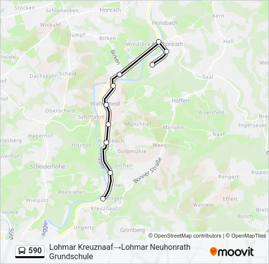 590 Bus Line Map