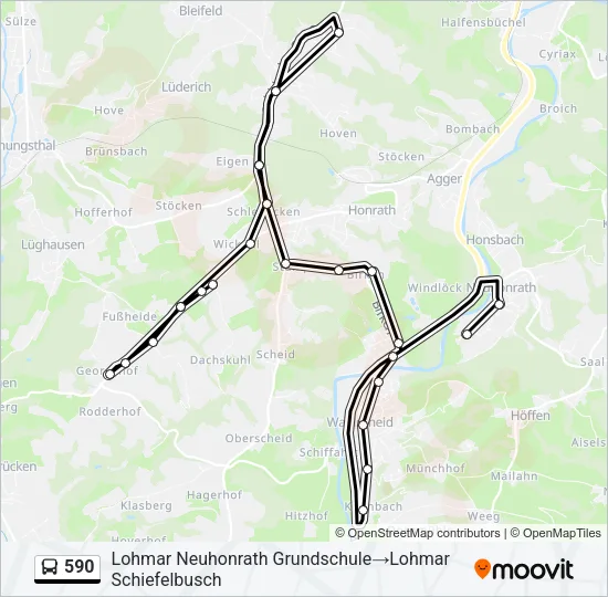 590 Bus Line Map