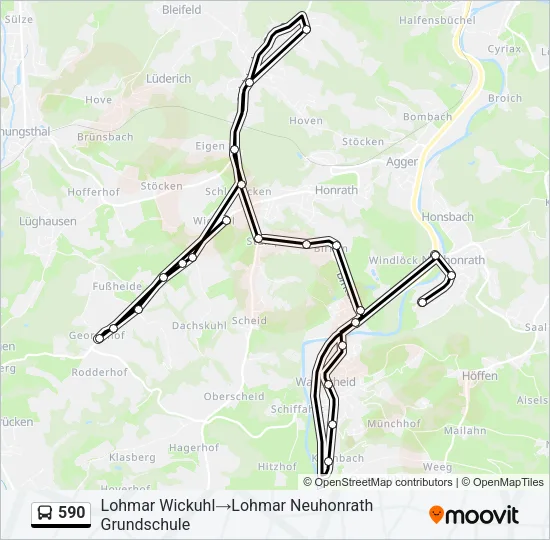590 Bus Line Map