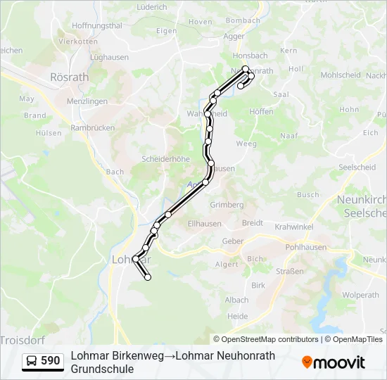 590 Bus Line Map