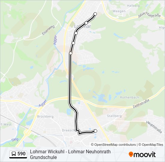 590 bus Line Map