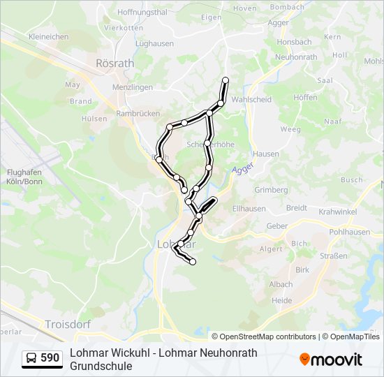 590 bus Line Map