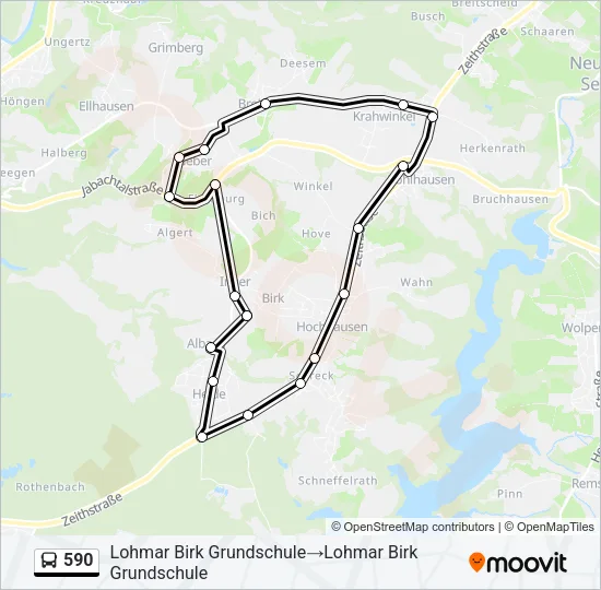 590 Bus Line Map
