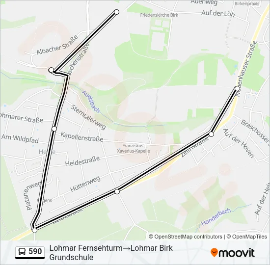 590 Bus Line Map