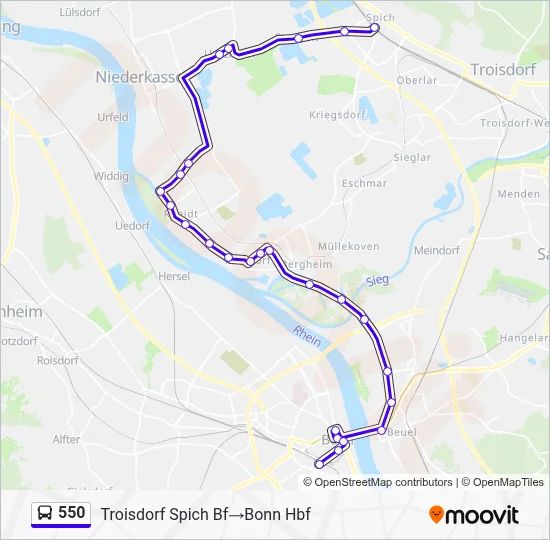 550 Bus Line Map