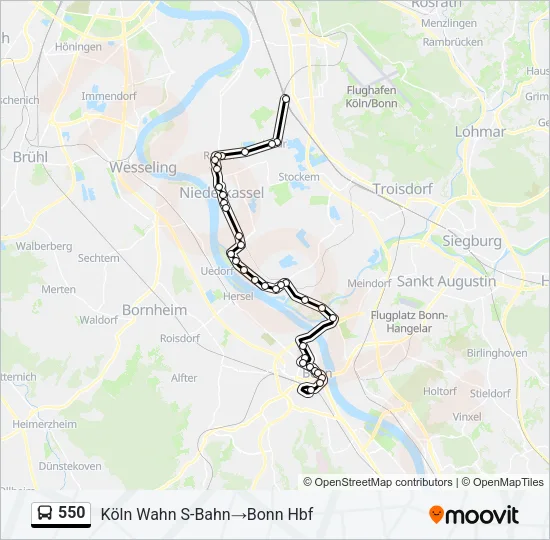 550 Bus Line Map