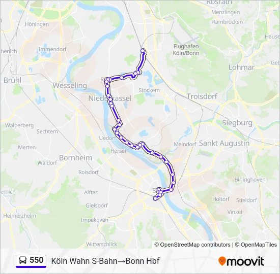 550 Bus Line Map