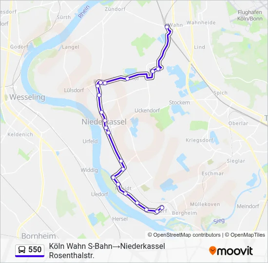 550 Bus Line Map