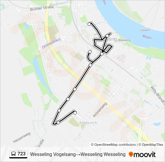 723 Bus Line Map