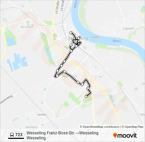 723 Bus Line Map