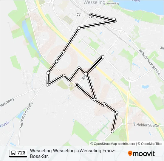 723 Bus Line Map