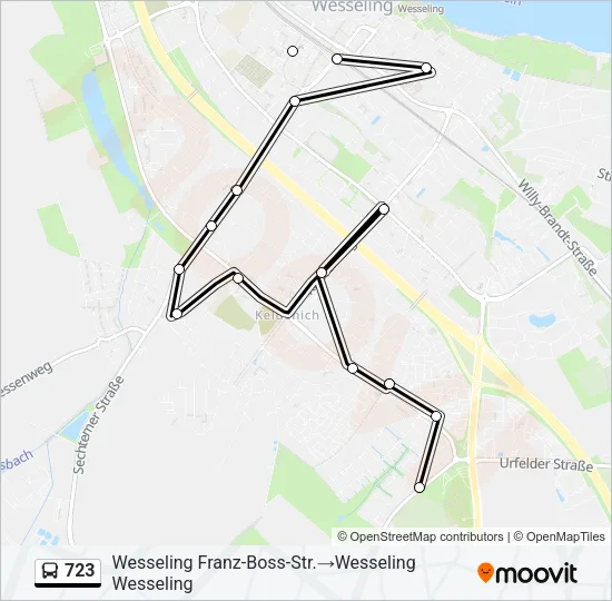 723 Bus Line Map