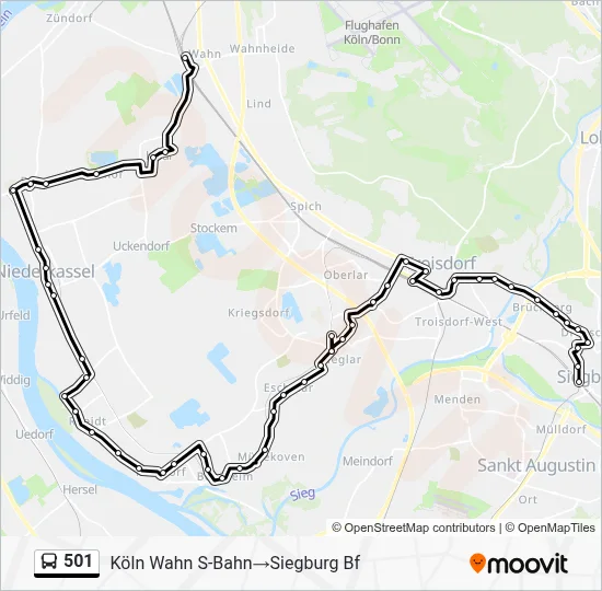 501 Bus Line Map